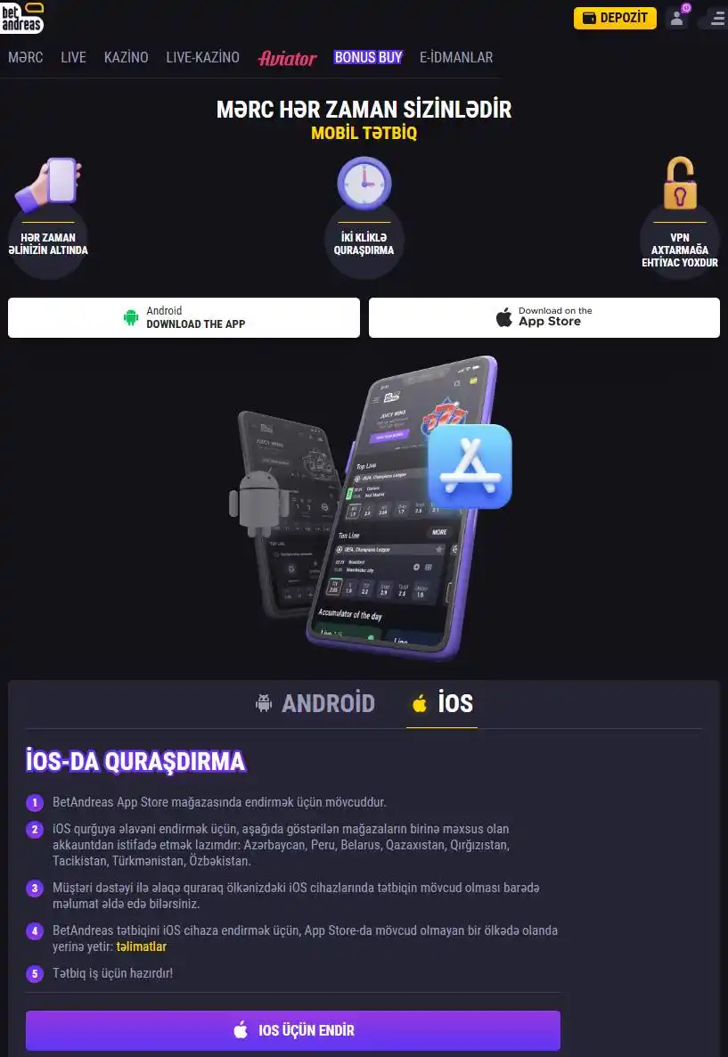 iOS-da mobil tətbiqin quraşdırılması üçün əlavə üsulun təsviri